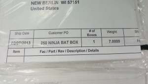 250 Ninja Bats per box, better run now!